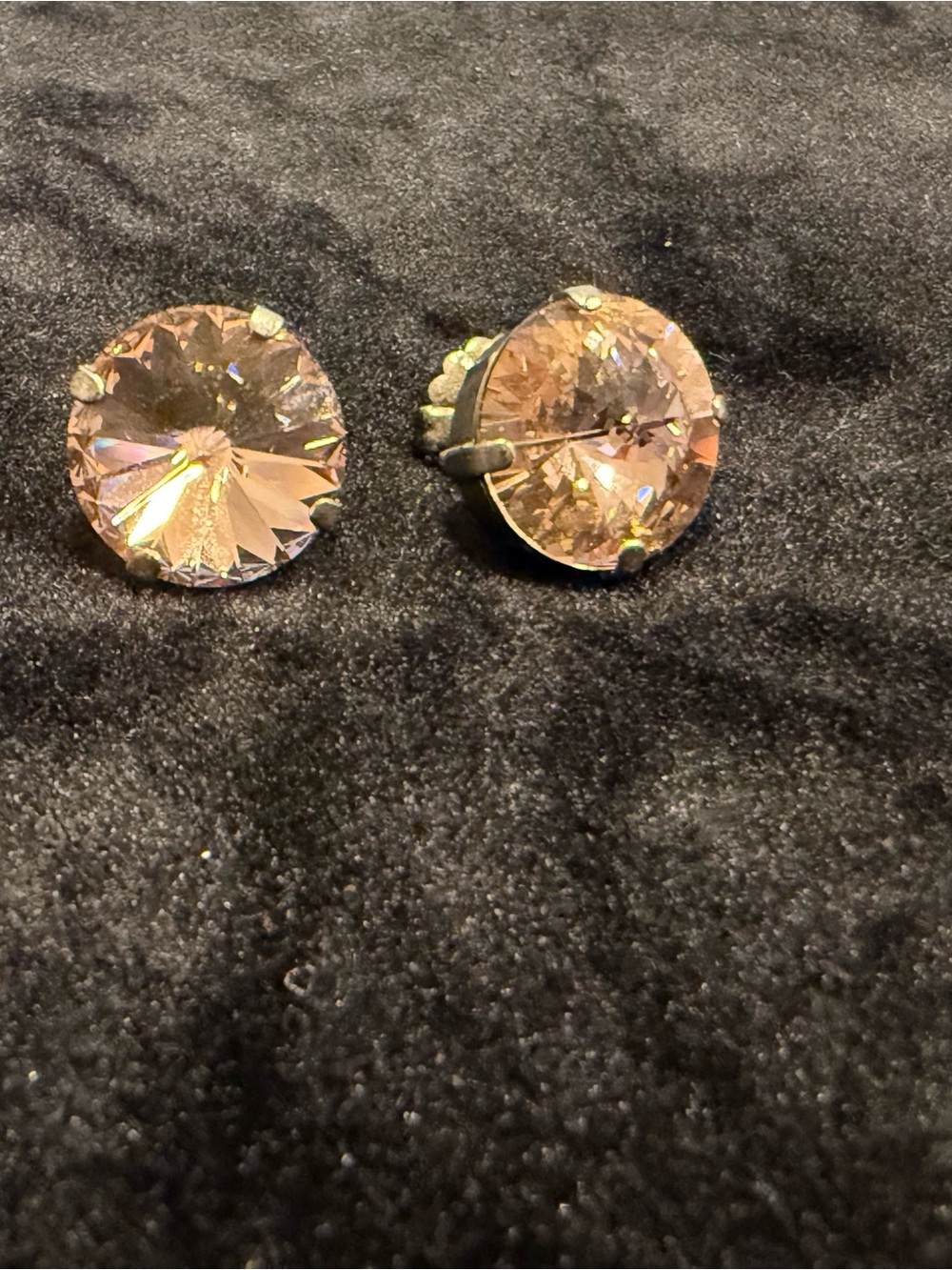Sabika Blush Crystal Stud Earrings - Picture 3 of 6